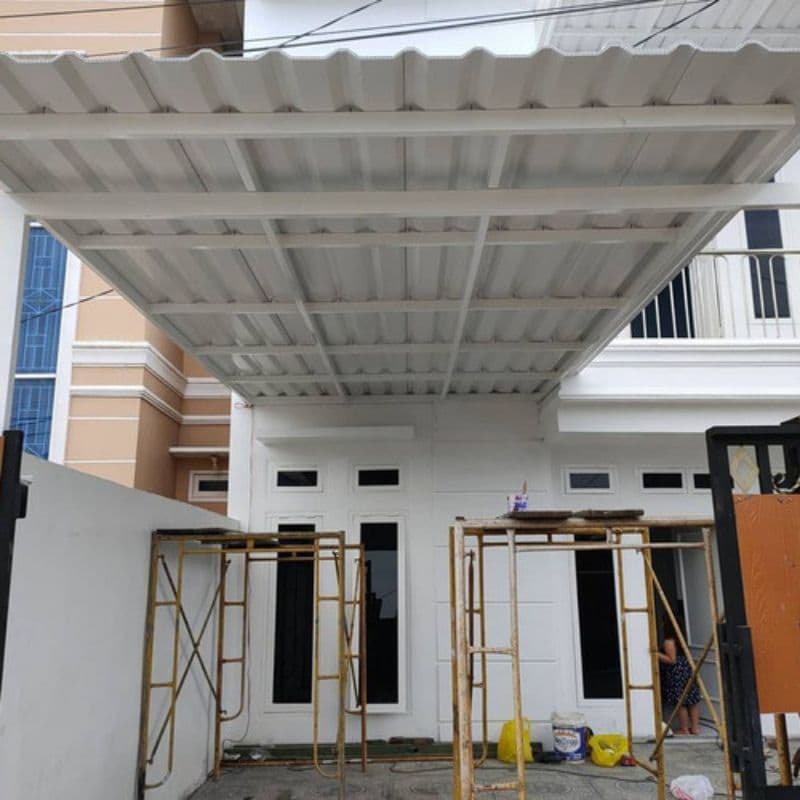 Pemasangan Kanopi Alderon uPVC Peredam Panas di Bali