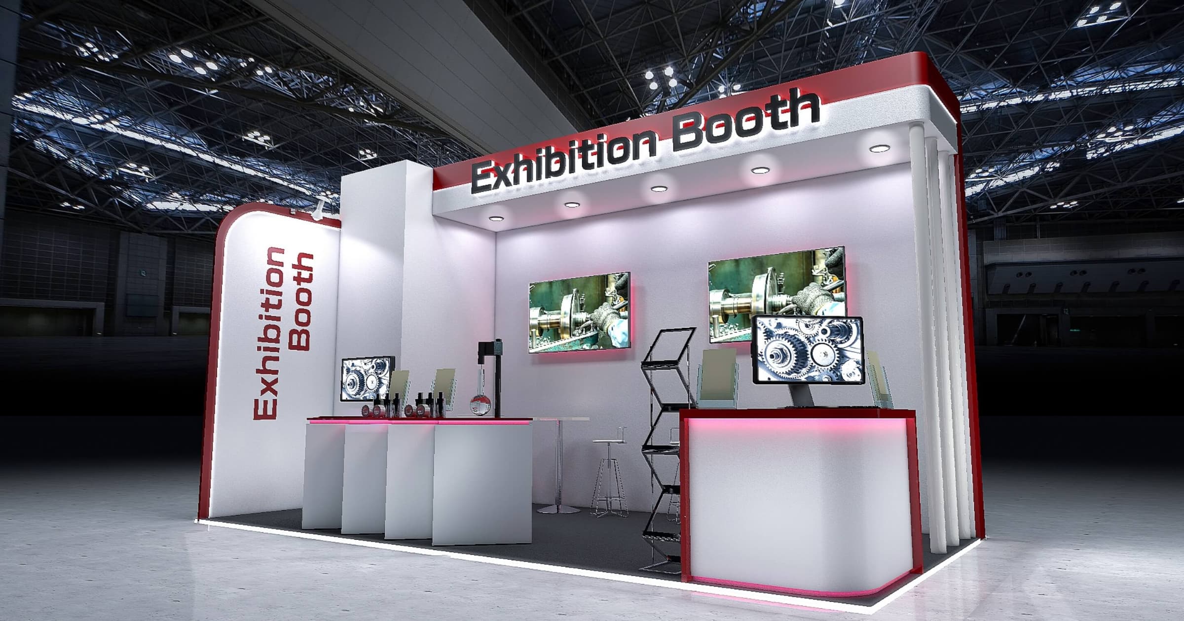 Booth pameran Denpasar dengan tampilan profesional